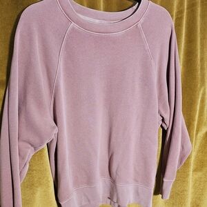 Aerie Pink Textured Sweatshirt